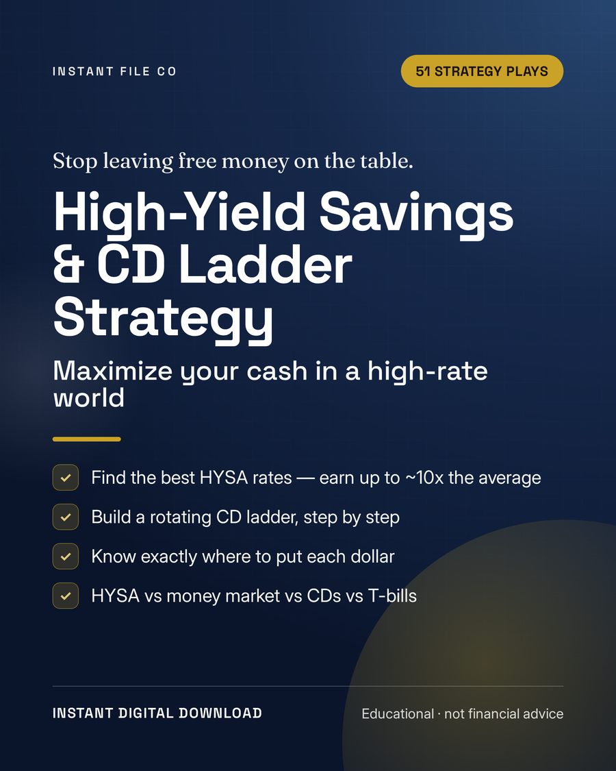 The High-Yield Savings and CD Ladder Strategy — maximize your cash digital guide cover